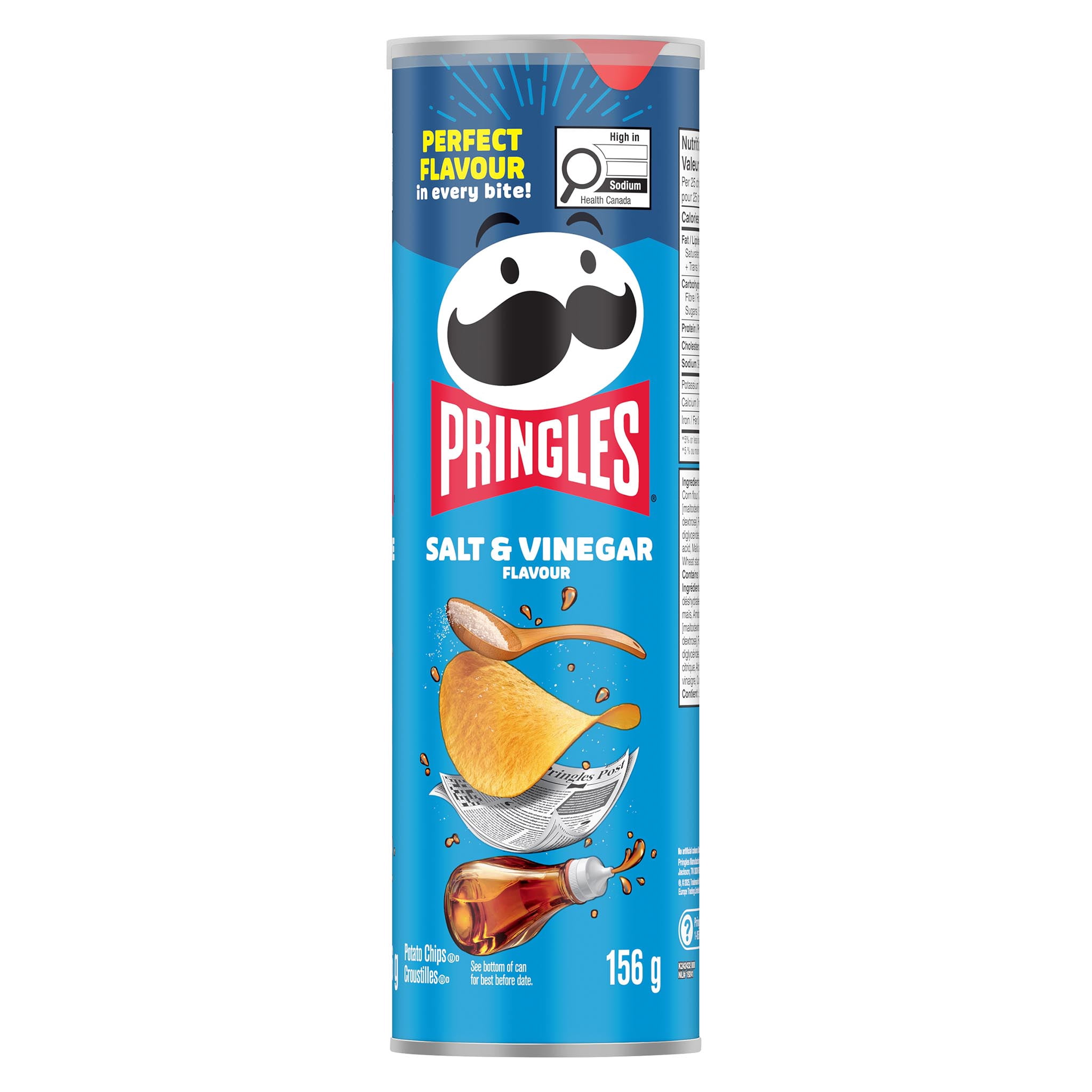 Croustilles Pringles Saveur de Sel et vinaigre 156 g