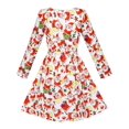 thumbnail image 2 of Girls Dress Red Santa Gift Box Christmas Socks Long Sleeve 4 Years, 2 of 7