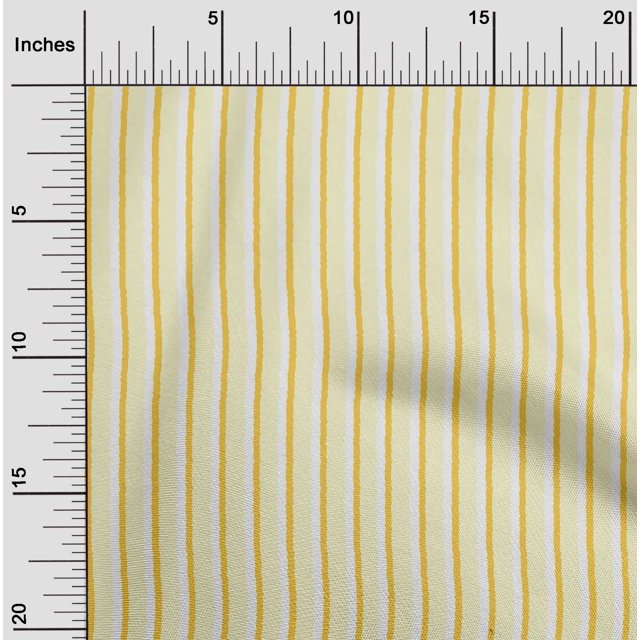 oneOone Viscose Chiffon Fabric Stripe Block Print Fabric BTY 42 Inch Wide