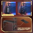 thumbnail image 3 of Bestier 52 inch Gaming Computer Desk with LED Lights & Shelves Adults, Black, 3 of 10