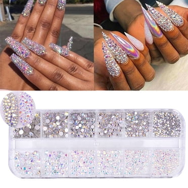 Strass pour Ongles DIY Brillant Plat Strass Cristal pour Ongles Gemme pour Art des Ongles