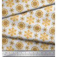 thumbnail image 2 of Soimoi polyester Crepe Fabric Snow Flakes Floral Print Fabric by the Yard 42 Inch Wide, 2 of 5
