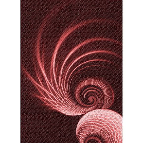 Ahgly Company Indoor Rectangle Patterned FireBrick Red Area Rugs, 7' x 9'