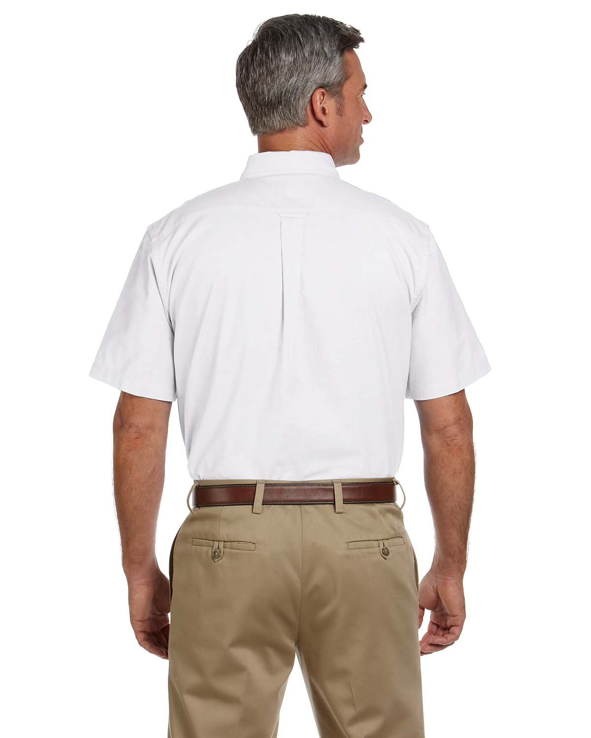 Harriton Men's Short-Sleeve Oxford with Stain-Release
