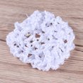 thumbnail image 3 of Filet à Cheveux Élastique Durable Tricoté à la Main, Coiffe, Décoration de Perles, Robe de Cheveux, Accessoires pour Femmes (Blanc), 3 of 8