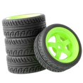 thumbnail image 1 of 4 Pièces RC Pneus de Voiture 1/16 1/14 Modèle Accessoires Remplacement Pièces de Voiture Roues de Pneus Modifiées pour Wltoys Garçons Escalade, Vert, multi, 1 of 4