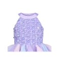 thumbnail image 4 of Robe Dos Nu pour Fille Violette Plissée à Étages à Paillettes Concours Hi-lo Dos Ajouré 6 Ans, 4 of 5