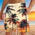 thumbnail image 2 of UVEASISHA Mens Tropical Swim Trunks Palm Tree Print Bathing Suits Drawstring Elastic Waist Board Shorts Lightweight Quick Dry Beach Shorts with Pockets Holiday Clearance Sale Multicolor M, 2 of 6