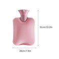 thumbnail image 2 of Cagogo under $5 Hot Water Bottle, 2L Ribbed Hot Water Bottle PVC, Long Lasting Heat Pad Warmer, Pain Relief Comfort Hot Water Bag, Cold Weather Bed Warmth Solution, 2 of 2
