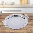 thumbnail image 4 of tredstone Round Serving Tray with Handles for Bathroom Restaurant Living Room Argent S, 4 of 9