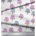 thumbnail image 2 of Soimoi Cotton Voile Fabric Tree Block Printed Fabric 1 Yard 56 Inch Wide, 2 of 3