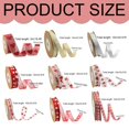 thumbnail image 3 of Heart Print Wired Ribbon,Polyester Craft Wrapping Ribbon for DIY Wedding Gift and Event Decoration,1 Roll,I,1PC, 3 of 10