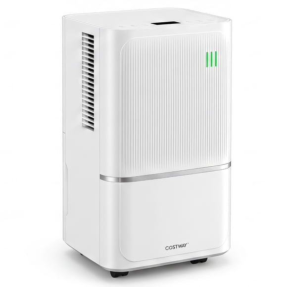 Costway 32 Pint Dehumidifier, 2500 Sq.Ft Quiet Dehumidifier with Drain Hose, 3 Modes