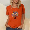 thumbnail image 2 of Dadaria Matters Tee Femme Chemise Orange Manches Courtes T-Shirt Col Rond Hauts Été Chandail Blouses m, 2 of 5