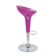 thumbnail image 2 of Alpha Tabouret de Bar Réglable Style Bombo Contemporain - Bubble Gum Pink, 2 of 2