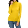 thumbnail image 3 of Chemise pour Femmes à Manches Courtes Décontractée Haut Stylé Col Haut pour Femmes Chemises Hauts pour Femmes T-Shirts T-Shirts Complets pour Femmes Col Roulé Ensemble de Hauts pour Femmes Chandail de Compression Femme, 3 of 7