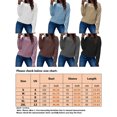 thumbnail image 2 of LUXUR Chandails Tricotés Unis pour Femmes Col Rond Ample Pull Chaud d'Hiver Noir TTG, 2 of 2