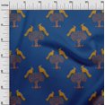 thumbnail image 2 of oneOone Georgette Viscose Fabric Bird & Tree Block Printed Fabric 1 Yard 42 Inch Wide, 2 of 4