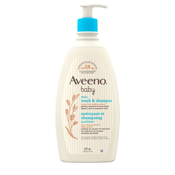 Aveeno Baby, Extrait Naturel d'Avoine, Nettoyant et Shampooing Quotidien532ml