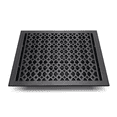 thumbnail image 2 of Cast Iron Floor Vent Register 12″ x 16″ – Heavy-Duty Tudor Mushroom Design, Handcrafted Rust-Free Air Vent Cover with Adjustable Damper – Powder Coated Repaintable for Floors & Walls, 2 of 9