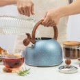 thumbnail image 3 of Théière Siffleuse à Poignée Motif Bouilloire pour Cuisinière Style Ferme, 3 of 7