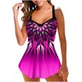 thumbnail image 1 of Lolmot Women Bikini Print Strappy Back Set Two Piece Swimsuits Swimdress Swimwear, 1 of 4