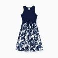 thumbnail image 2 of PatPat Family Matching Cotton Tee Flora Print Splicing Shirt or Tank Dress, 2 of 5