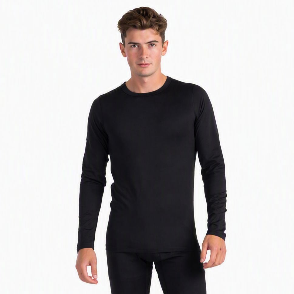Hanes Men's Thermal Crew, Comfortable Warmth Everyday Lightweight Underwear Crew Shirt, Pack of 1