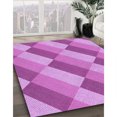 thumbnail image 3 of Ahgly Company Machine Washable Indoor Rectangle Transitional Violet Purple Area Rugs, 5' x 8', 3 of 7