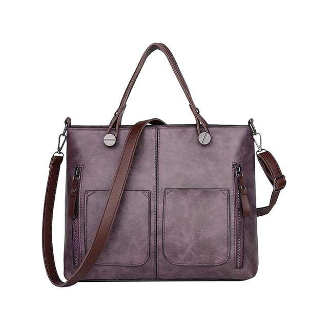 Vaidha Women閳ユ獨 Tote Handbag Multi Pockets Crossbody Bag Retro