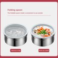 thumbnail image 4 of Stainless Steel Thermal Lunch Box Nonslip Heats Insulation Large Capacity Office Travelling Driving Case Container Black, 4 of 9