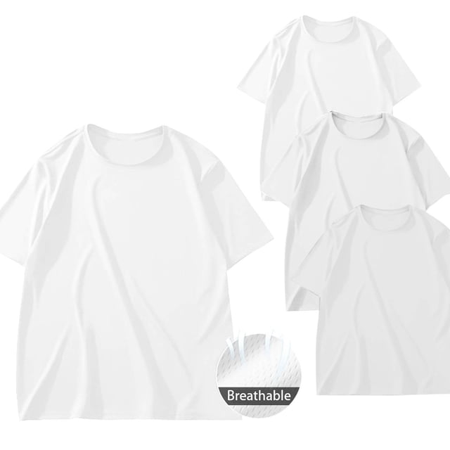 asjyhkr 3 Pcs T-Shirt à Manches Courtes pour Homme Grande Taille Col Ras du Cou T-Shirts Basiques Unis M-5TG