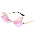 thumbnail image 2 of 1 Pce Lunettes de Soleil Rétro Steampunk Personnalisées Sans Monture à Dégradé Transparentes, 2 of 5