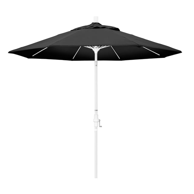 California Umbrella Parasol de Patio de 9 Pieds Noir