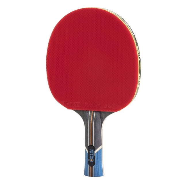 STIGA Nitro Raquette de Tennis de Table avec Caoutchouc Approuvé ITTF Rouge, Lame extra Légère à Six Plis et Poignée Rayée Bleu-Noir, Conçue pour une Vitesse, une Rotation et un Contrôle Équilibrés en Compétition et en Loisirs.