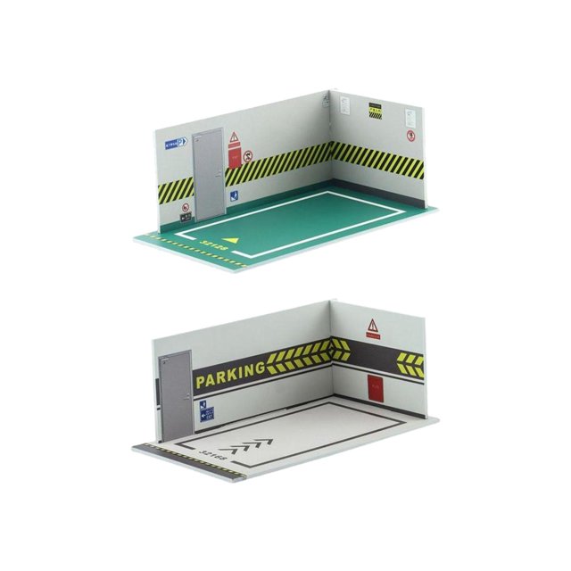 lionlar Mini Scale Car Parking Building Diorama Layout O O