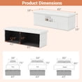 thumbnail image 3 of Costway 43 Inches Folding Storage Ottoman Bench Foot Rest Stool with Side Pocket White, 3 of 10