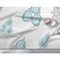 thumbnail image 2 of Soimoi Poly Georgette Fabric Leaves & Paisley Block Print Sewing Fabric Yard 42 Inch Wide, 2 of 3