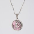 thumbnail image 1 of Colliers, Collier Lettre Coquille Mignonne pour Filles, Pendentifs Pièce pour Filles en Acier Inoxydable Colliers Initiale pour Femmes Bijoux Rond, 1 of 9