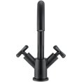 thumbnail image 3 of Ancona Ava Series Single Hole Cross Handle Bathroom Faucet in Matte Black Finish, 3 of 6