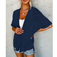 thumbnail image 4 of Jsaierl Cardigans Légers pour Femmes Été Décontracté Manches Courtes Hauts Plage Vacances Chemises Douces Confortables Amples, 4 of 6