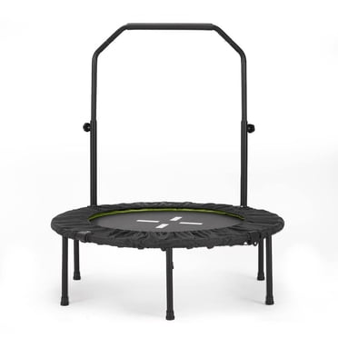 Toytexx 48-Inch Foldable Rebounder Trampoline for Childern and Adults with Adjustable Handle, Quiet Bungee Cord System, 330 lb Capacity, Indoor Fitness
