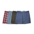 thumbnail image 1 of Fruit Of The Loom Mens Woven Tartar Boxers 4 Pack, 2XL, Assorted, 1 of 3