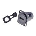 thumbnail image 3 of Miulika D Type Pass through Connector Female to Female with Cap Extension Shielded Portable 4K Adapter HD Display Coupler Module Black, 3 of 6