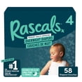 thumbnail image 1 of Rascals Overnight Absorbent Baby Diapers, Size 4, Carton, 58 Count, 1 of 9