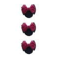thumbnail image 4 of Decodeary Professional Hair Plate Mesh Pocket Practical Snood Net Elegant And Professional Two Bows- rose red 3Set, 4 of 6