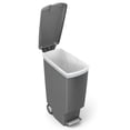thumbnail image 3 of Simplehuman 40 Liter / 10.6 Gallon Slim Trash Can, Kitchen Step Trash Can With Secure Slide Lock, Gray Plastic, 3 of 4