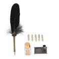 thumbnail image 2 of Feather Pen, Retro Elegant Replaceable Nibs Quill Pen Set  For Office For Home For School Black, 2 of 8