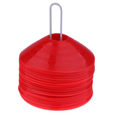 50 Pcs Plaque de Marqueur avec Support Cônes de Marqueur Cônes de Sport, 19x5 cm