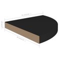thumbnail image 3 of vidaXL Floating Corner Shelves 2 pcs Black 35x35x3.8 cm MDF, 3 of 4